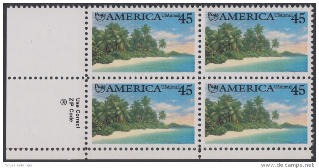 !a! USA Sc# C127 MNH ZIP-BLOCK (LL) - Pre Columbian America; Tropical Coast - 3b. 1961-... Ungebraucht