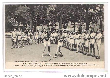 94 JOINVILLE * Ecole Normale Militaire De Gymnastique – Démonstration Par G. Carpentier – Moniteur * Belle CPA Animée. - Boxsport