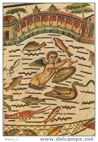 PIAZZA ARMERINA. Mosaïque " Petit Amour à La Mer" - Ancient World