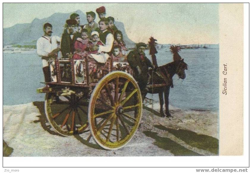 Sicilia 1907 Ca - Carretto Siciliano -  Animata - Sonstige & Ohne Zuordnung