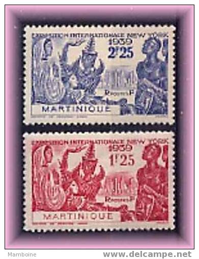 Martinique Expo New York 1939  N168/69neuf  X Avec Trace - Ungebraucht