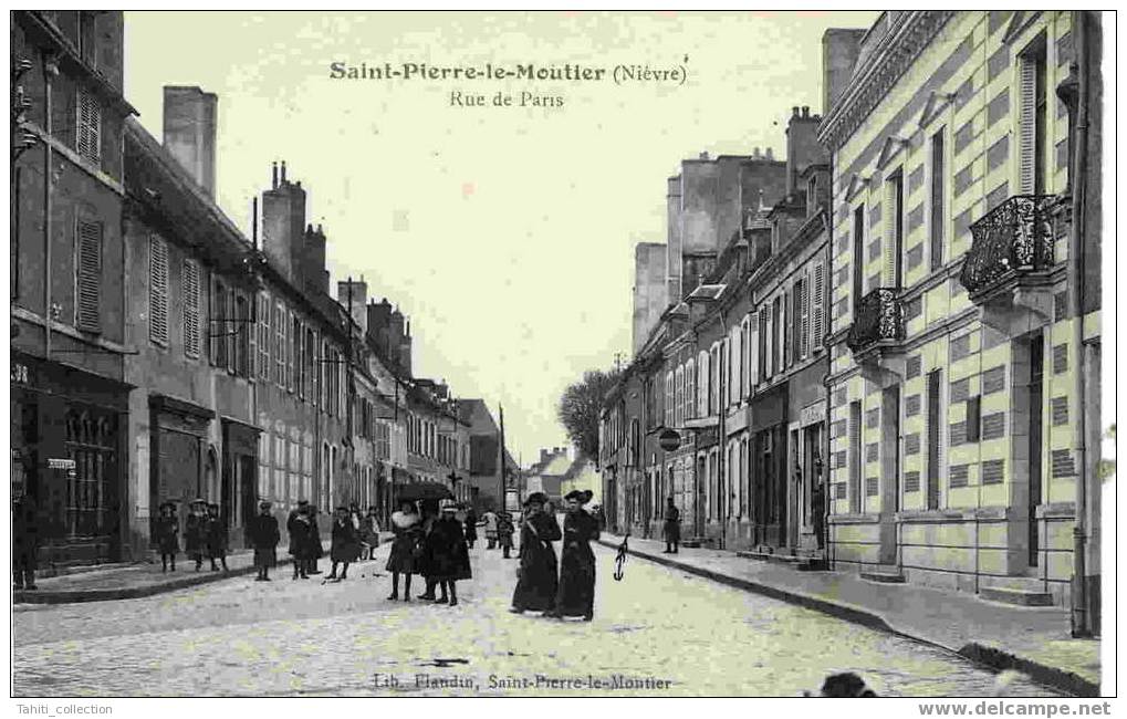 SAINT-PIERRE-le-MOUTIER - Rue De Paris - Saint Pierre Le Moutier