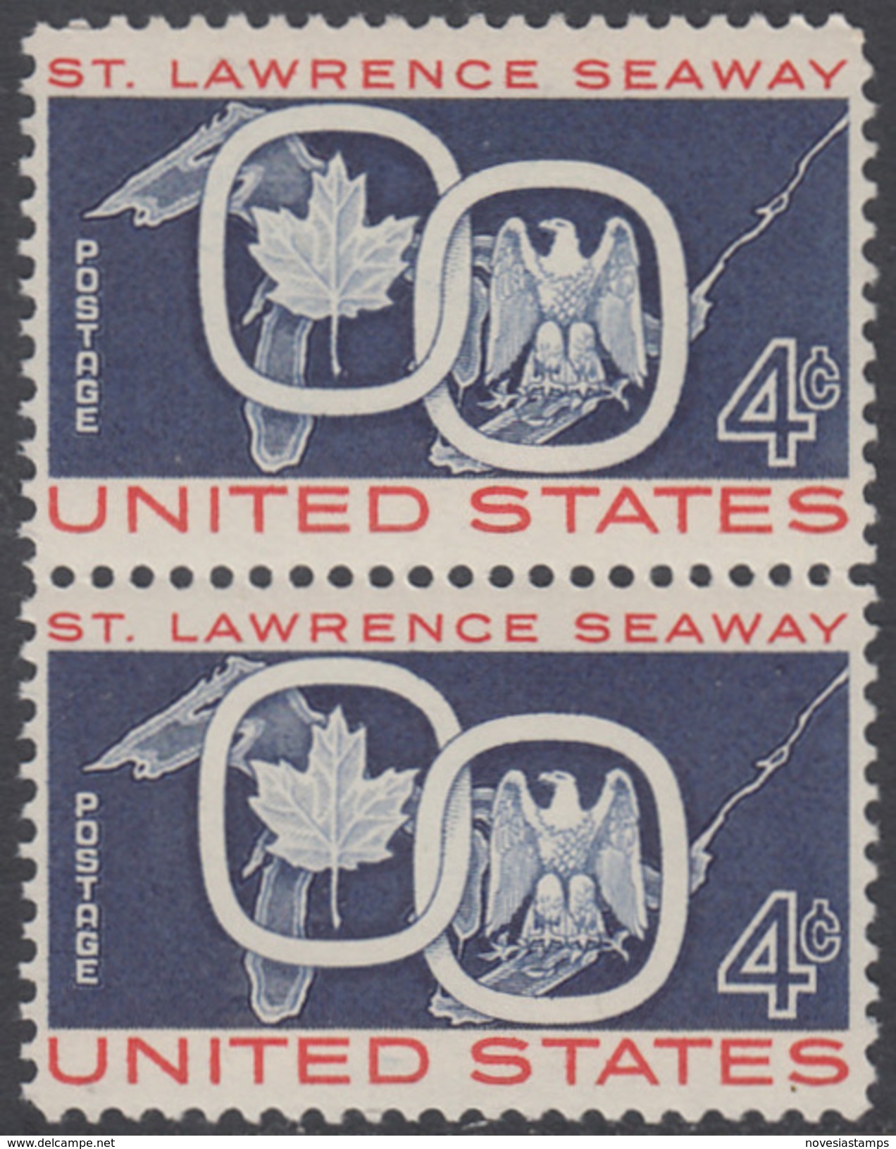 !a! USA Sc# 1131 MNH Vert.PAIR - St. Lawrence Seaway - Nuovi