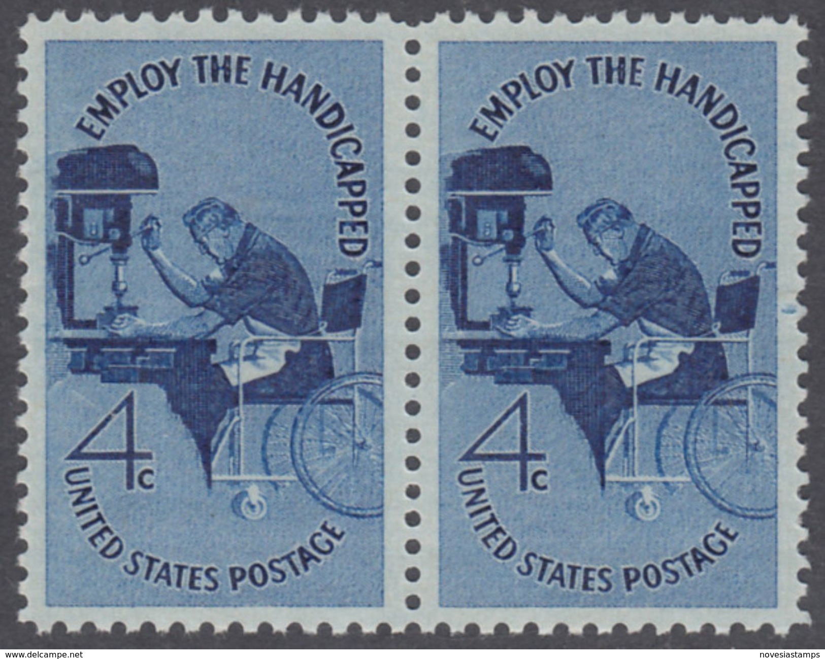 !a! USA Sc# 1155 MNH Horiz.PAIR - Handicapped - Unused Stamps