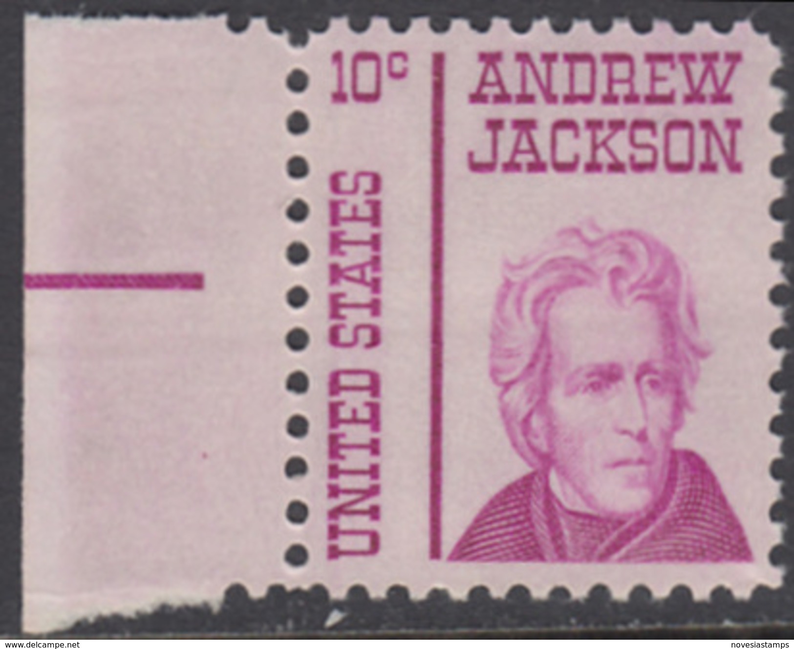 !a! USA Sc# 1286 MNH SINGLE W/ Left Margin - Andrew Jackson - Nuevos