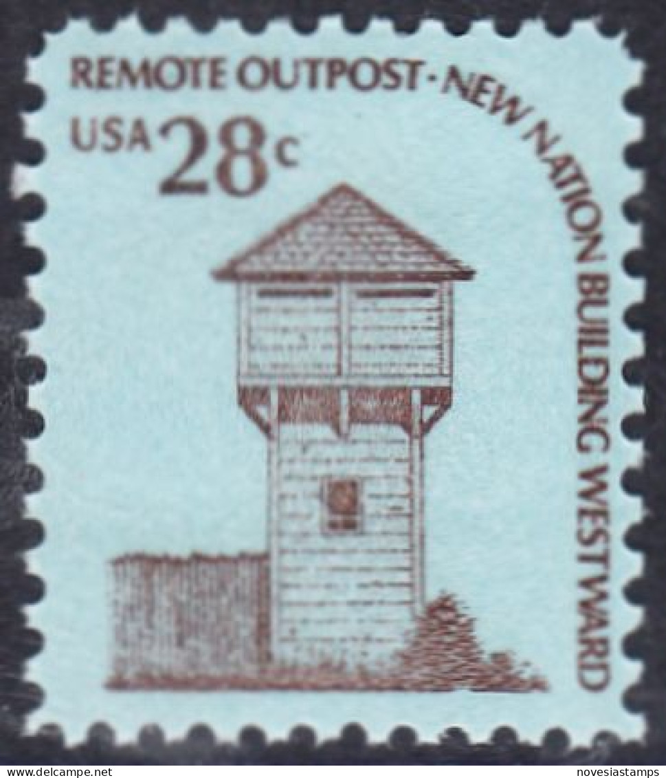 !a! USA Sc# 1604 MNH BLOCK W/ Left Margins - Fort Nisqually - Ungebraucht