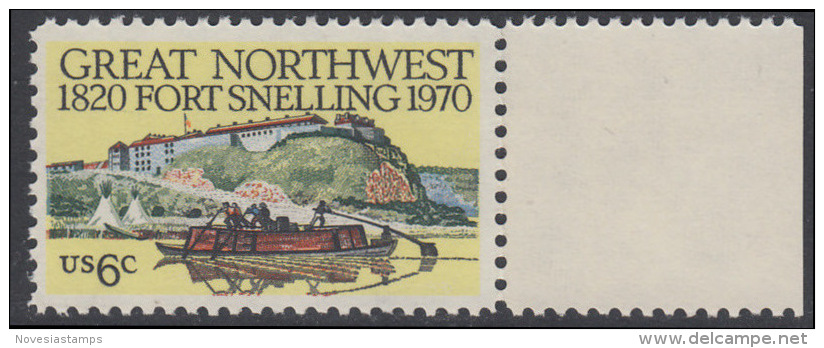 !a! USA Sc# 1409 MNH SINGLE W/ Right Margin - Fort Snelling - Ungebraucht