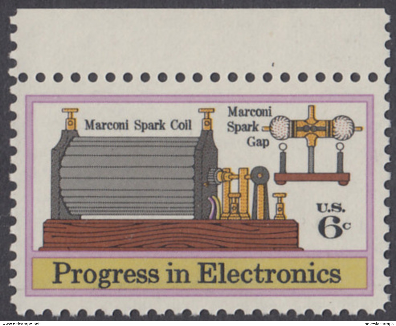 !a! USA Sc# 1500 MNH SINGLE W/ Top Margin - Electronics Progress - Ungebraucht