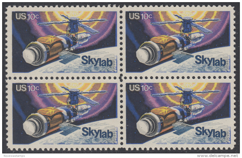 !a! USA Sc# 1529 MNH BLOCK - Skylab - Ungebraucht