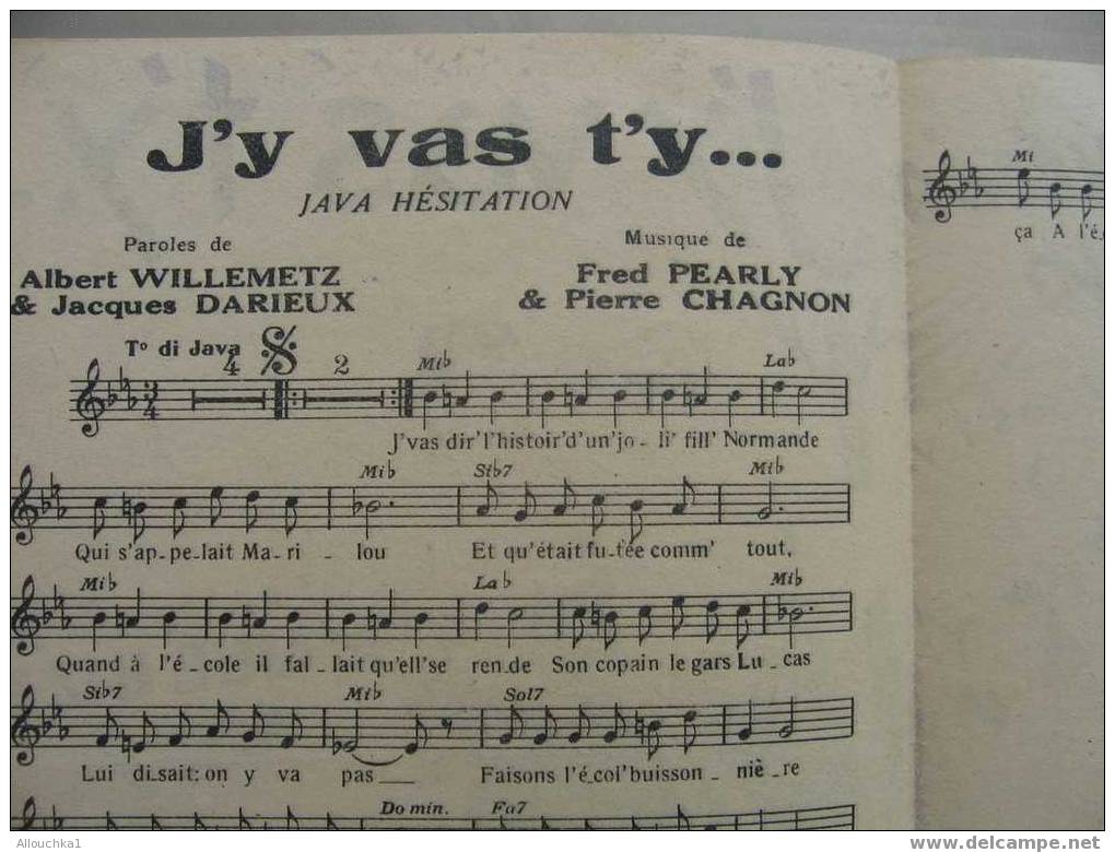 MUSIQUE & PARTITIONS// J'Y VAS T'Y JAVA HESITATION  MARGUERITE BIZET - Compositeurs De Comédies Musicales