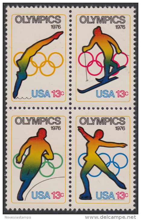 !a! USA Sc# 1695-1698 MNH BLOCK - Olympic Games - Unused Stamps