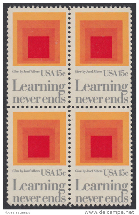 !a! USA Sc# 1833 MNH BLOCK - American Education - Unused Stamps