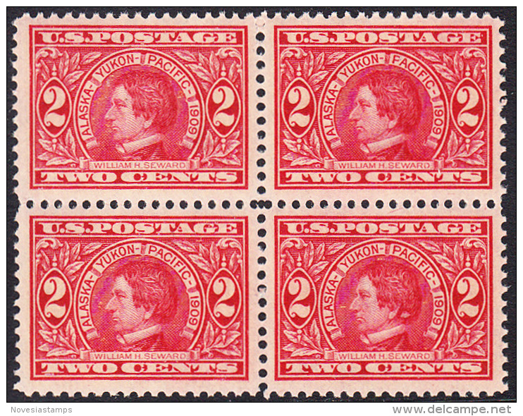 !a! USA Sc# 0370 MNH BLOCK (a1) -William H. Seward - Nuovi