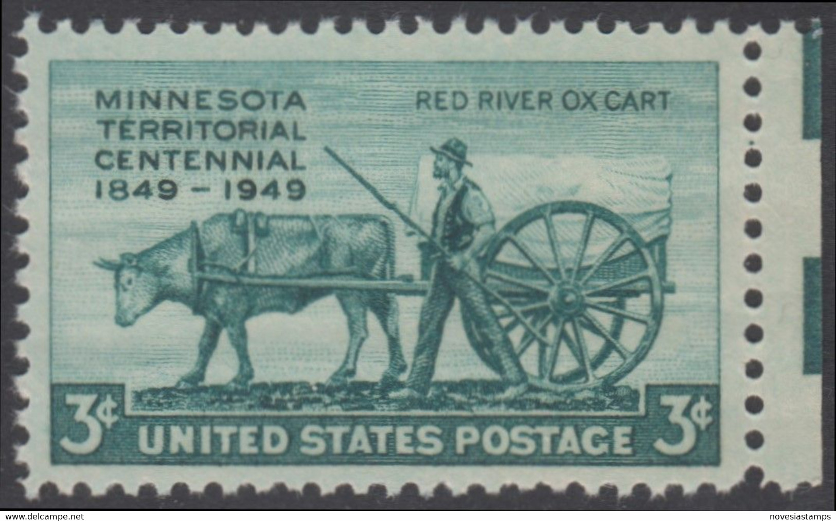 !a! USA Sc# 0981 MNH SINGLE W/ Right Margin (a1) - Minnesota Territory - Nuevos