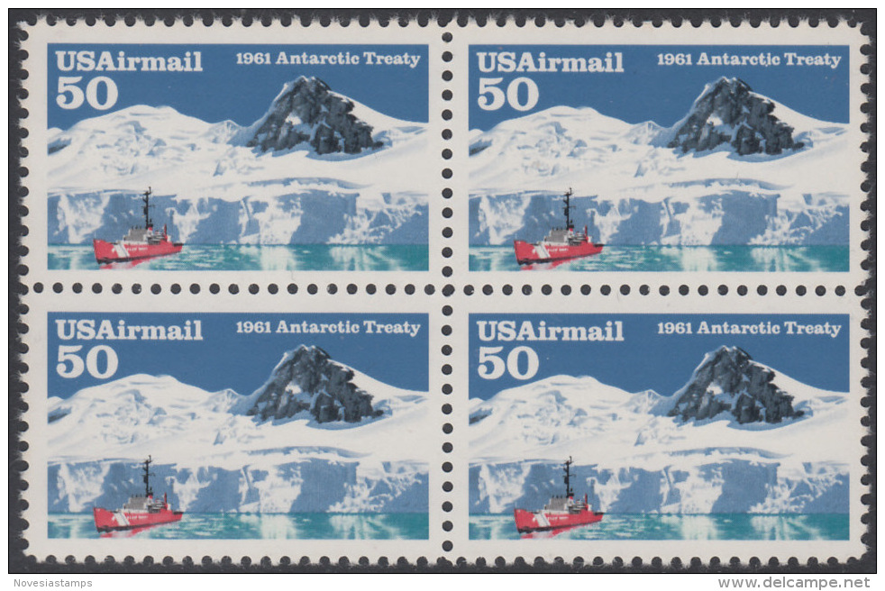 !a! USA Sc# C130 MNH BLOCK - Antarctic Treaty - 3b. 1961-... Ungebraucht