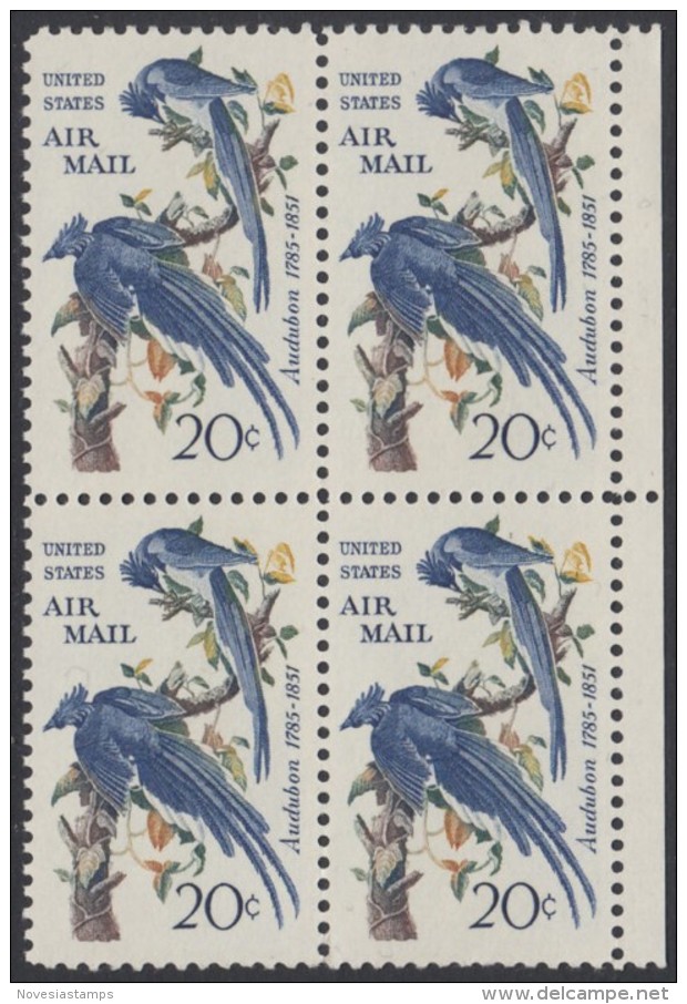 !a! USA Sc# C071 MNH BLOCK W/ Right Margins - Columbia Jays - 3b. 1961-... Ungebraucht