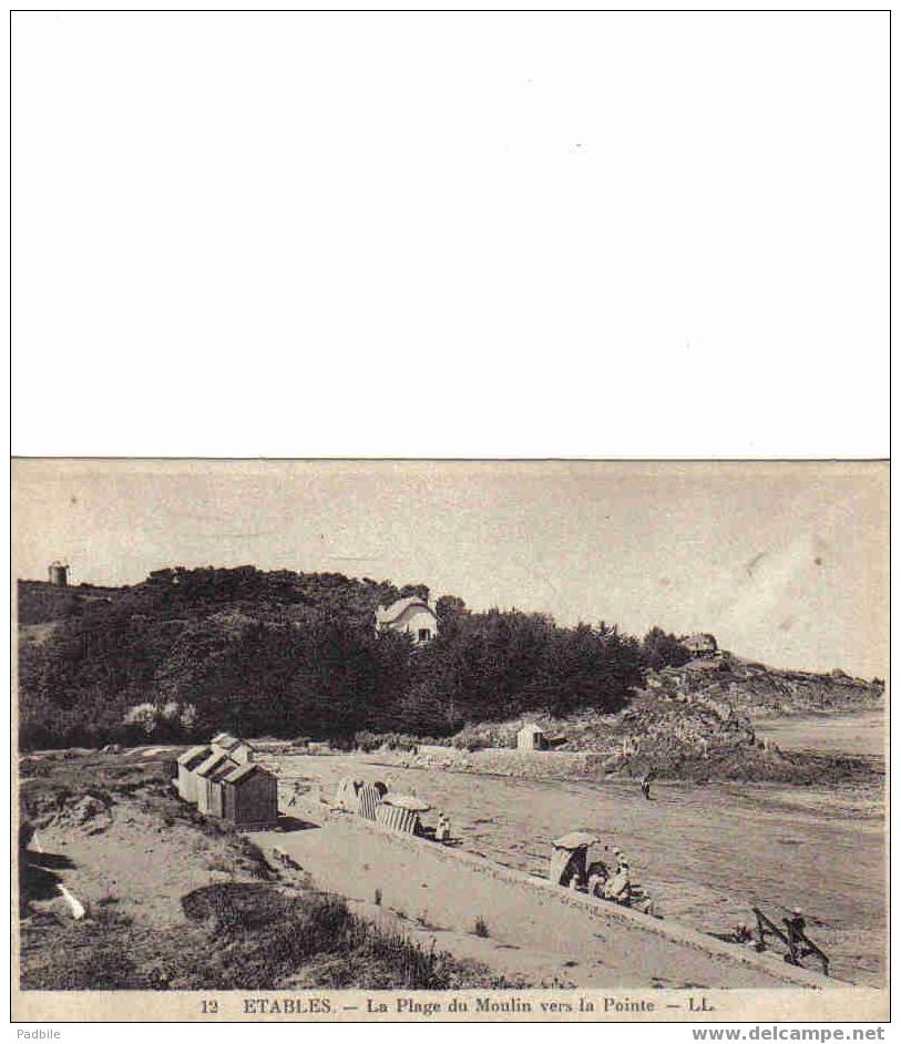 Carte Postale  22. Etables   La Plage Du Moulin Vers La Pointe - Etables-sur-Mer