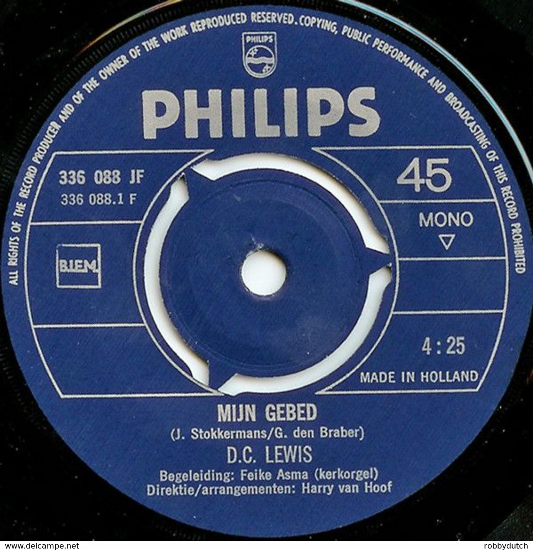 * 7" * D.C. LEWIS - MIJN GEBED / DE LAATSTE 7 DAGEN (1970 Ex-!!!) - Otros - Canción Neerlandesa