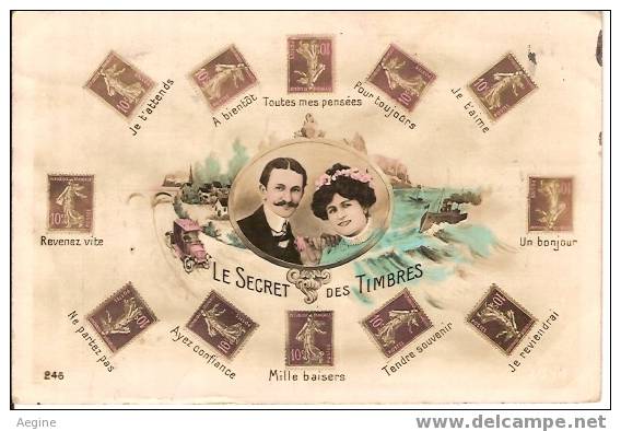 Ref No 64-POSTE FACTEURS-philatelie-timbres-carte Postale- Le Secret Des Timbre - - Poste & Facteurs