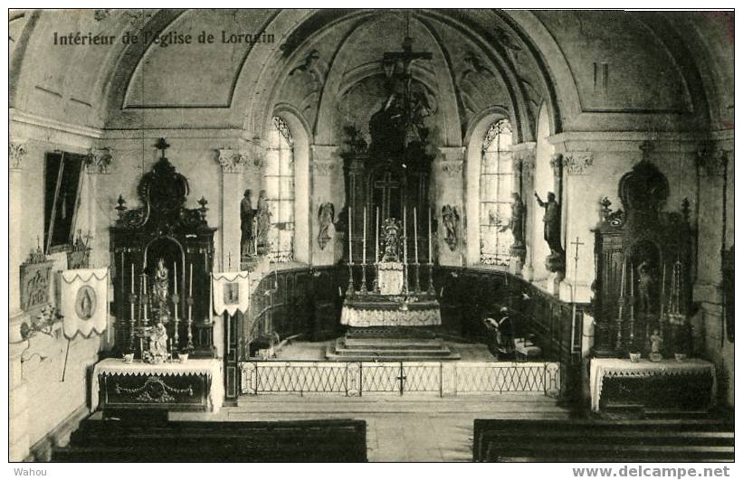 Intérieur De L' Eglise De LORQUIN    (La Carte A Voyagé En 1912) - Lorquin