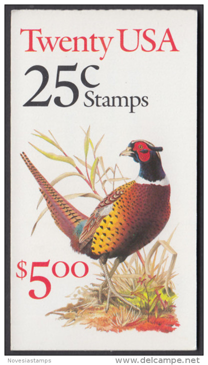 !a! USA Sc# 2283a MNH BOOKLET(20) - Pheasant - 3. 1981-...