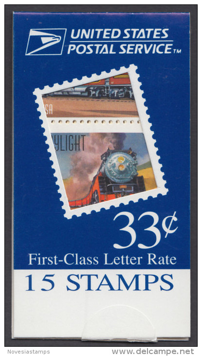 !a! USA Sc# 3333-3337 MNH BOOKLET(15) - Famous Trains - 1981-...