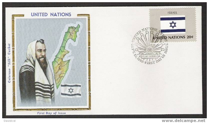 S901.-.U.N. / O.N.U - SILK COVER-  ISRAEL // ISRAEL FLAG- BEAUTIFUL COVER. - Enveloppes