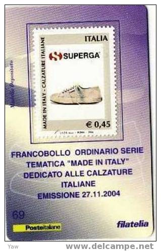 ITALIA**  TESSERA FILATELICA 2004  MADE IN ITALY: CALZATURE  (NOVITA´ ITALIANA) - Cartes Philatéliques