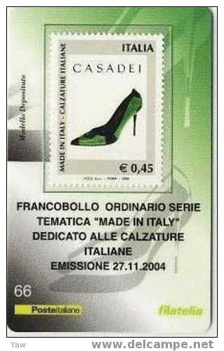 ITALIA**  TESSERA FILATELICA 2004  MADE IN ITALY: CALZATURE  (NOVITA´ ITALIANA) - Tarjetas Filatélicas