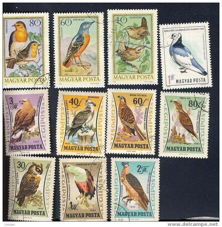 Oiseau - Bird - Hongrie – Magyar Posta : Lot Oiseaux - Birds - Collections, Lots & Séries