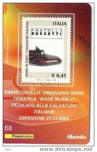 ITALIA**  TESSERA FILATELICA 2004  MADE IN ITALY: CALZATURE  (NOVITA´ ITALIANA) - Cartes Philatéliques