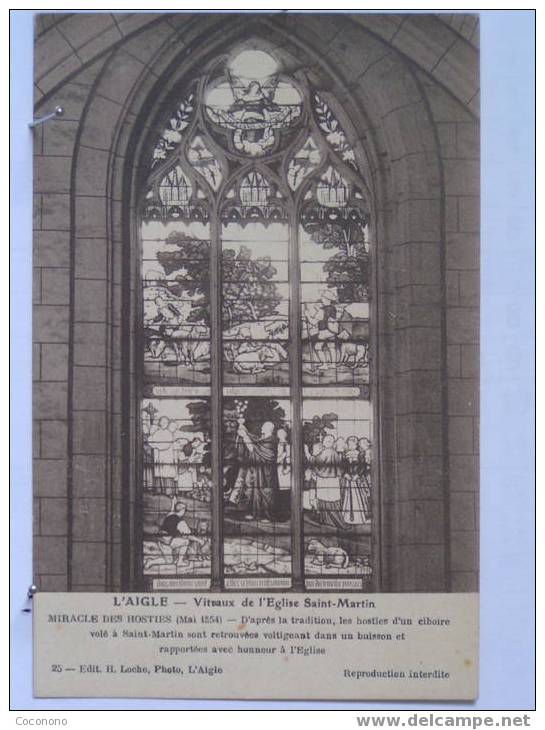 Laigle - Vitraux De L´Eglise St Martin - Miracle Des Hosties - L'Aigle