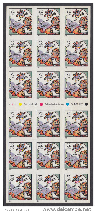 !a! USA Sc# 3117a MNH BOOKLET(18) - Skaters - 1981-...