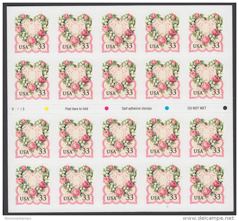 USA Sc# 3274a MNH BOOKLET(20) - Love - 1981-...