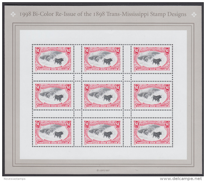 !a! USA Sc# 3210 MNH SHEET(9) - Trans-Mississippi Stamps - Hojas Completas