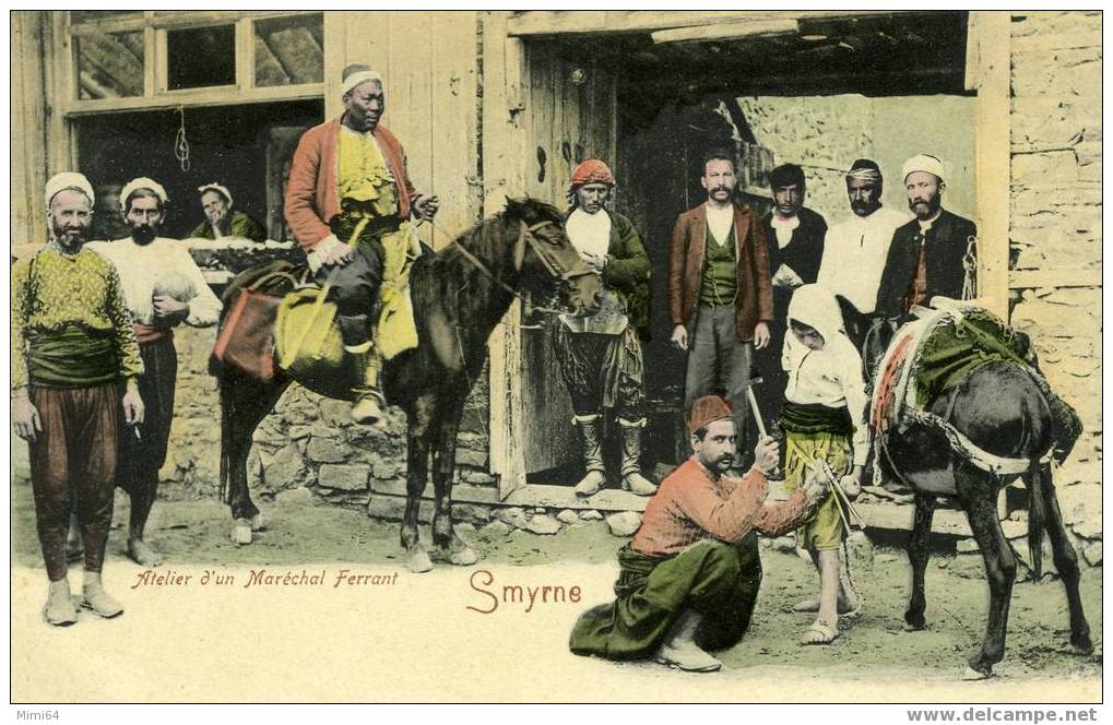 SMYRNE .  ATELIER DUN MARECHAL FERRANT . - Turquie