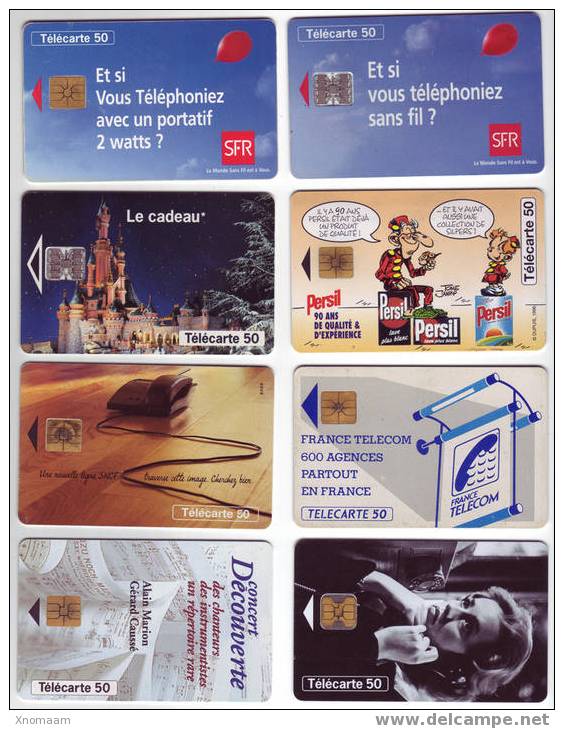 Lot De 8 Telecartes - Magis, Fnac, Fervex, Pages Jaunes, Signal D´appel, Sony Playstation, Tour De France, FT Agences - Sammlungen
