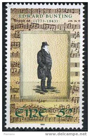 PIA - IRL - 1993 - 150° De La Mort De Edward Bunting - (Yv 837) - Unused Stamps