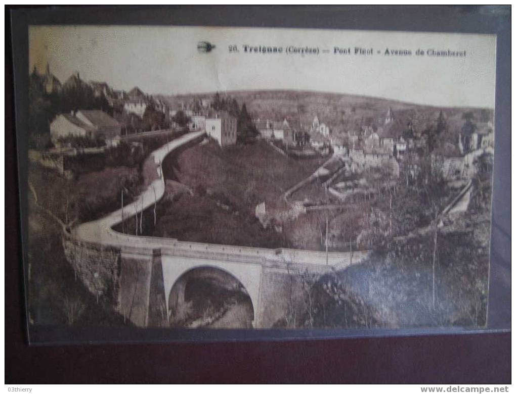 CPA 19-TREIGNAC-PONT FINOT-AVENUE DE CHAMBERET- - Treignac