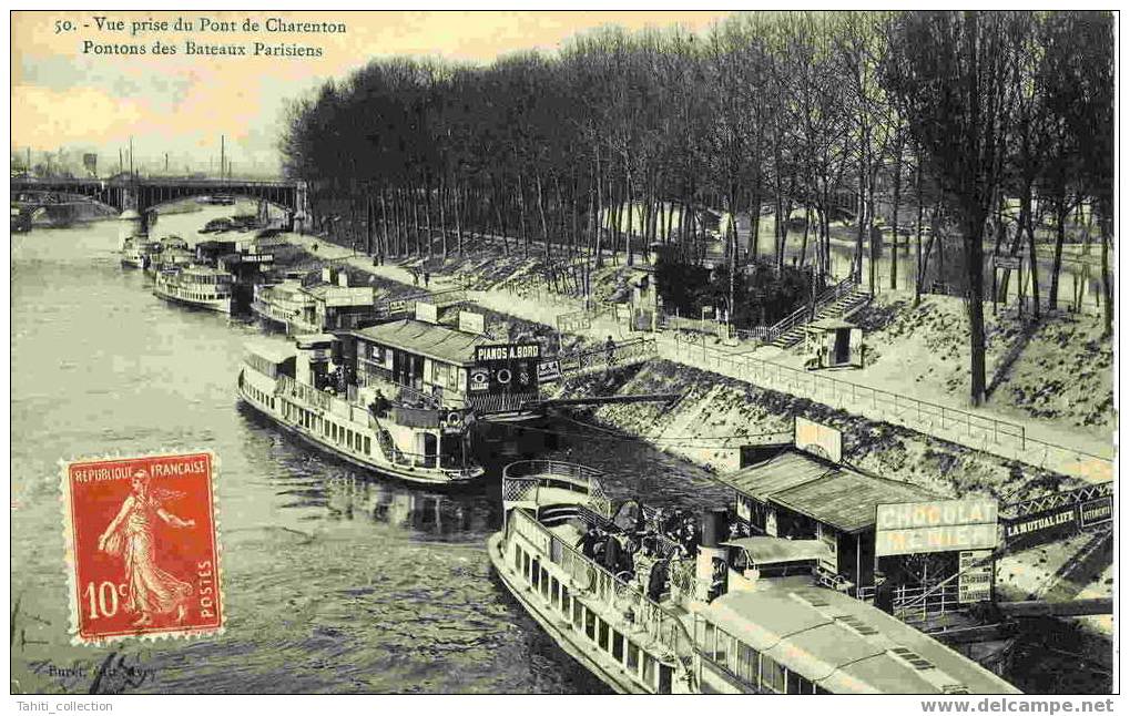 Vue Prise Du Pont De Charenton - Ponton Des Bateaux Parisiens - Charenton Le Pont