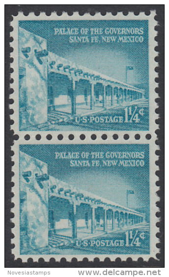 !a! USA Sc# 1031A MNH Vert.PAIR - Palace Of The Governors - Nuovi