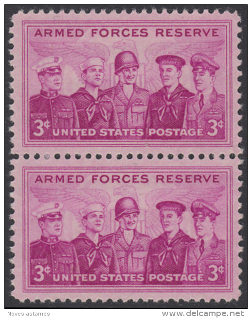 !a! USA Sc# 1067 MNH Vert.PAIR - Armed Fores Reserve - Nuevos