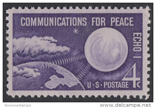 !a! USA Sc# 1173 MNH SINGLE (Gum Slightly Damaged) - Echo I - Unused Stamps