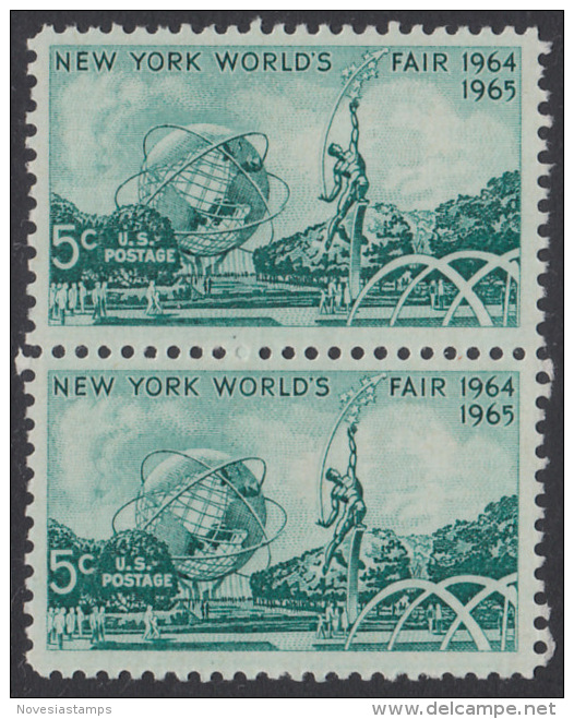 !a! USA Sc# 1244 MNH Vert.PAIR - New York World Fair - Nuovi