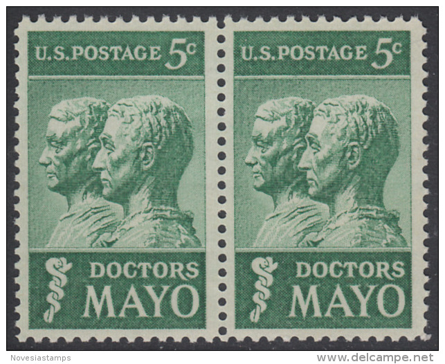 !a! USA Sc# 1251 MNH Horiz.PAIR - Doctors Mayo - Unused Stamps