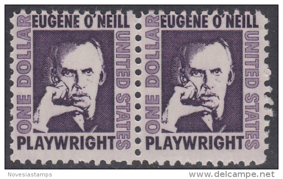 !a! USA Sc# 1294 MNH Horiz.PAIR - Eugene O'Neill - Nuovi