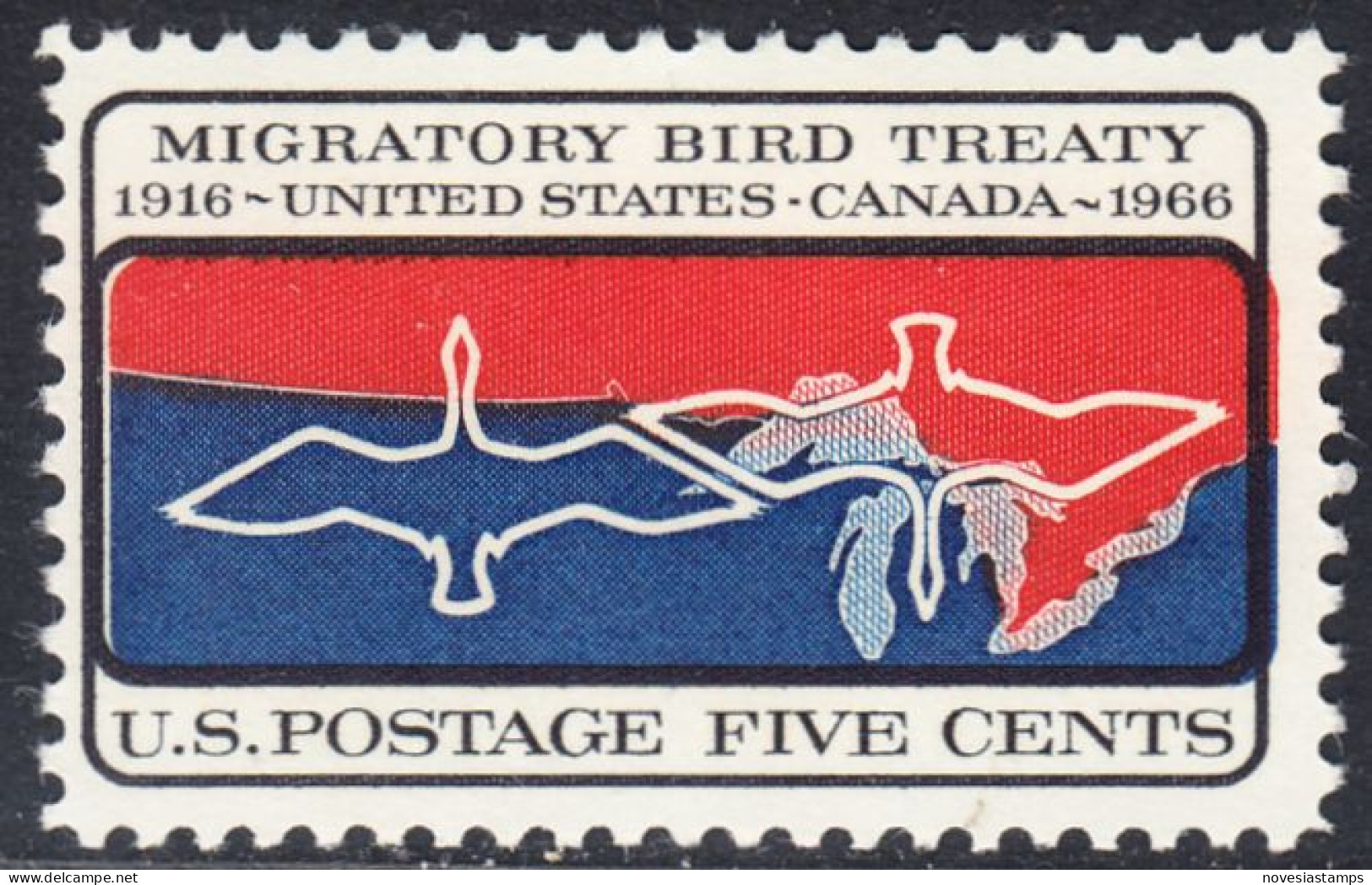 !a! USA Sc# 1306 MNH SINGLE (a1) - Migratory Bird Treaty - Ungebraucht