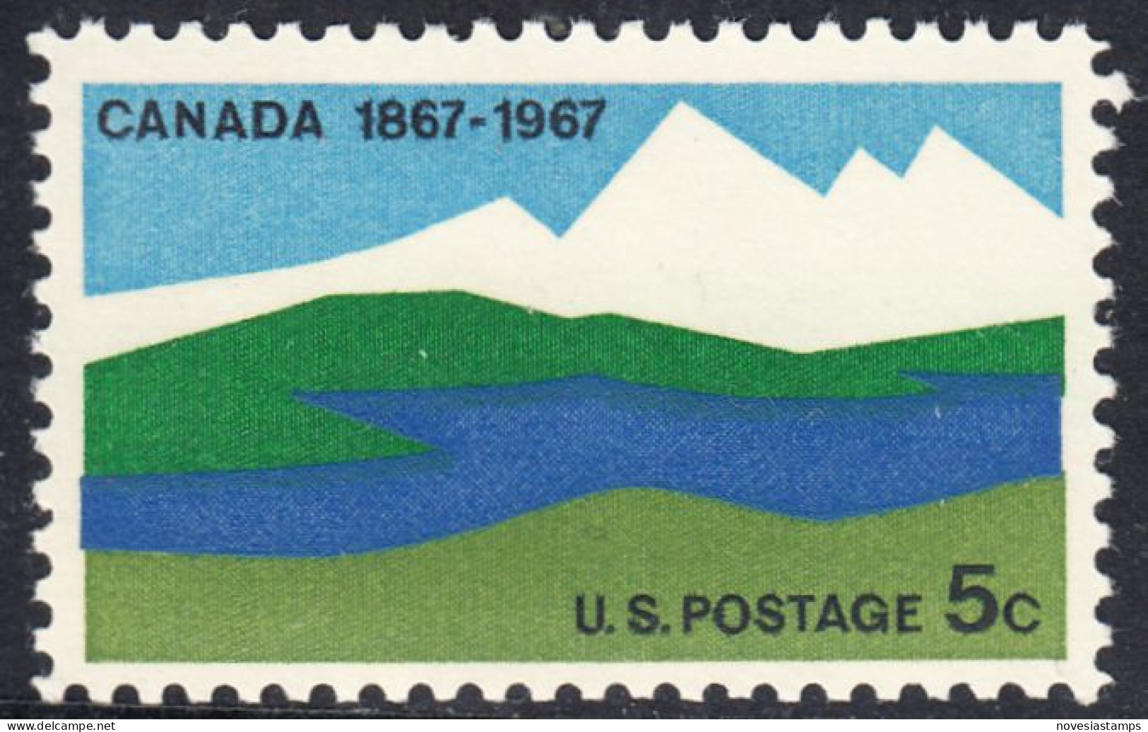!a! USA Sc# 1324 MNH SINGLE (a1) - Canada Centenary - Unused Stamps
