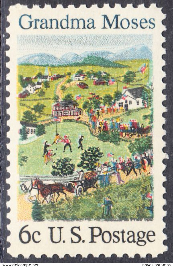 !a! USA Sc# 1370 MNH SINGLE (a1) - Grandma Moses - Unused Stamps