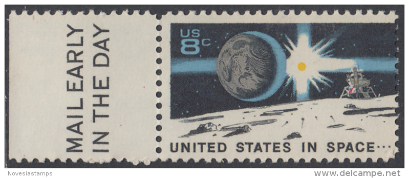 !a! USA Sc# 1434 MNH SINGLE W/ Left Margin & MailEarly - Space Achievement - Ungebraucht